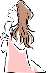 日光浴　日差しを浴びてリフレッシュする女性