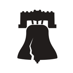 Liberty bell stencil template. Clipart image isolated on white background © dzm1try