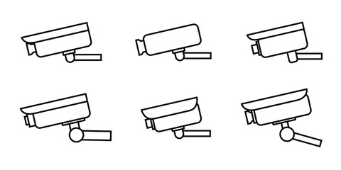 Security camera vector icons