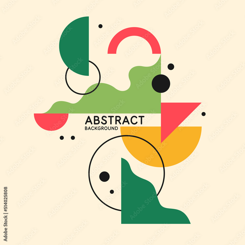 Poster composition with geometric shapes. abstract background for design. trendy stylish graphics