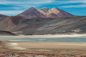 Atacama desert altiplanic lagoons