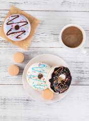 Colorful doughnut dessert cake gourmet