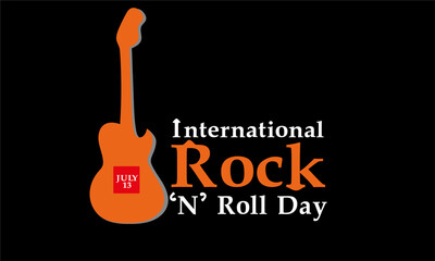 International Rock and roll day Vector illustration