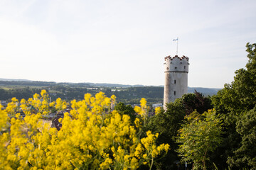 Fototapeta na wymiar One of the towers of Ravensburg, Mehlsack, the symbol of the city