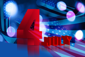 American independence Day celebration, holiday concept Happy 4th of July