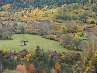 Torla, localidad aragonesa en pleno parque natural de Ordesa. España.