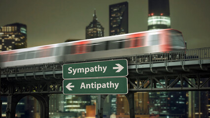 Street Sign to Sympathy versus Antipathy