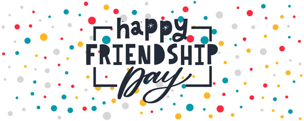 Friendship day vector illustration with text and elements for celebrating friendship day 2022