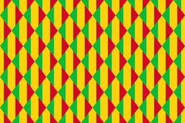 Geometric pattern in the colors of the national flag of Mali. The colors of Mali.