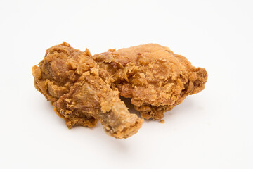 fried chicken isolated on white