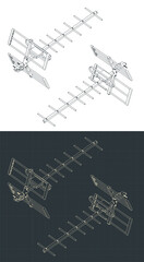 TV antenna isometric blueprints