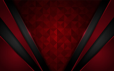 Obraz premium Modern dark red combination with black background with texture effect overlap layer design
