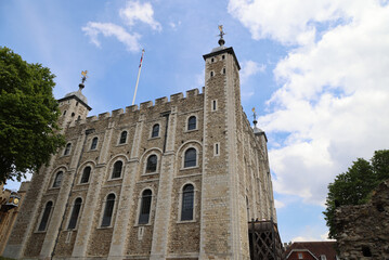 Fototapeta na wymiar The White Tower inside the London Tower