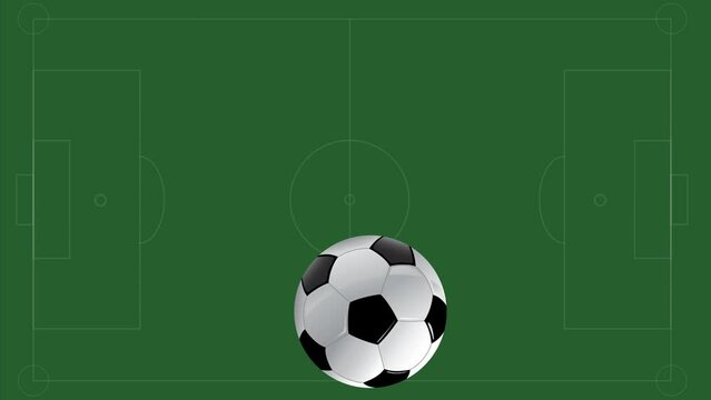 soccer ball animation video. football moving animation video