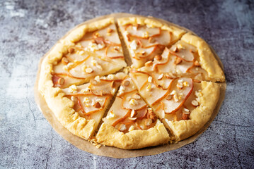 Pear Feta cheese honey galette