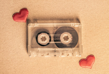 Audio Cassette with a Hearts