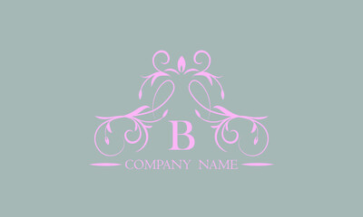 Luxurious creative design of an exquisite logo with the letter B. Template for invitations, labels, business