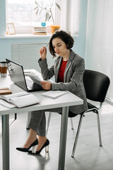 Woman-Owned Business, Successful Business Woman, Female Entrepreneurs. Confident young businesswoman