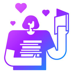 book solid gradient icon