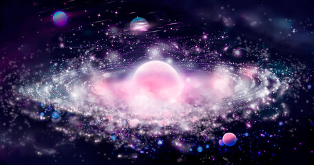 Pearl nebula
Most of the work was created in Adobe Illustrator.
The final render was done Adobe Photoshop.
Topic:  space, fantasy.
