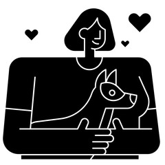 dog glyph icon