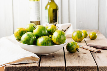 Ripe green tomatoes.