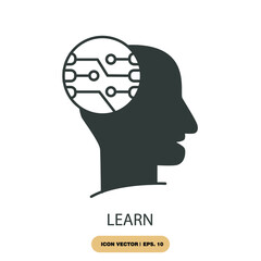 learn icons  symbol vector elements for infographic web