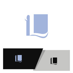classic and elegant letter L logo with light blue color
