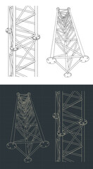Removable metal modular truss drawing
