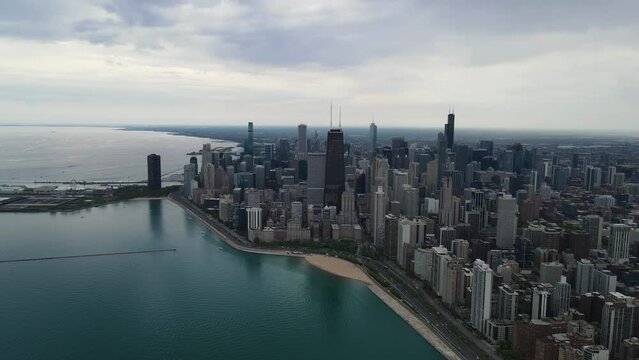 Aerial view of chicago 