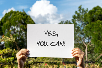 Life motivational and inspirational quotes: Yes you can