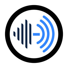 Radio signal to receiver icon