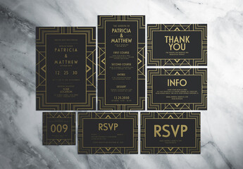 Art Deco Wedding Invitation