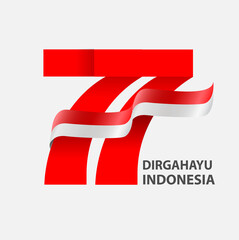 Vector abstract, Indonesian independence day symbol.