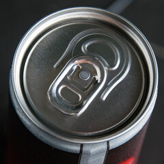 Jar of delicious cold soda drink on a dark background. Feeling cool on a hot summer day