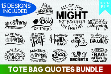 Fototapeta premium tote bag quotes bundle
