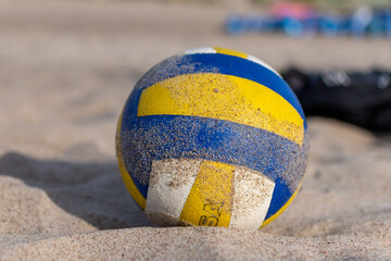 playing volleyball on the beach