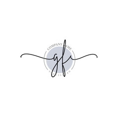 Obraz premium GF signature logo template vector 