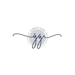 GG signature logo template vector	