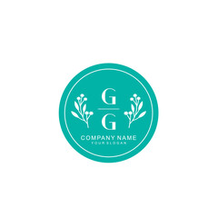 GG Beauty vector initial logo	