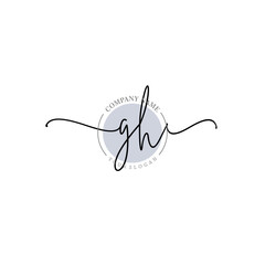 Obraz premium GH signature logo template vector 