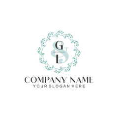 GL Beauty vector initial logo