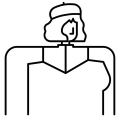 woman avatar line icon