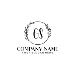 GS Beauty vector initial logo