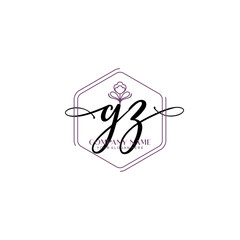 Fototapeta premium GZ signature logo template vector