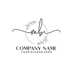 MB signature logo template vector