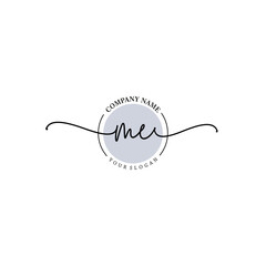 Obraz premium ME signature logo template vector