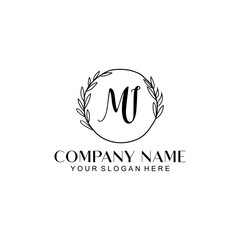 MI Beauty vector initial logo