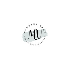 MV Beauty vector initial logo