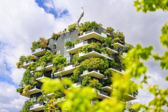 MILAN, ITALY - April 20, 2022: Bosco Verticale (Vertical Forest)